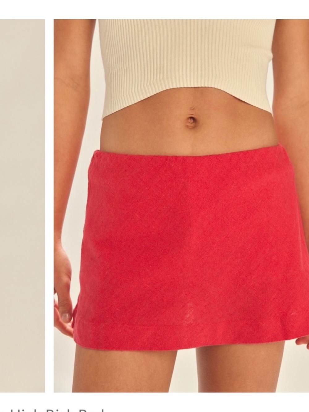 Free people linen micro skort
